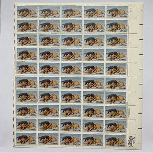 Kitten and Puppy Commemorative Issue Stamp Full Sheet 13 cent MNH #2025 Unhinged